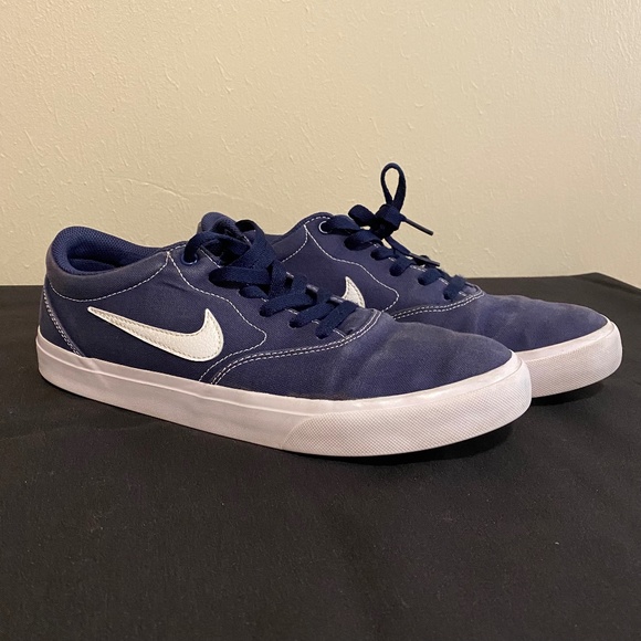 Nike Shoes | Nike SB Charge Solarsoft Canvas Navy and White Men's Size 9.5 | Color: Blue/White | Size: 9.5 | Home_Things's Closet